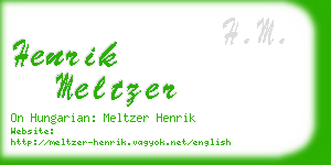 henrik meltzer business card